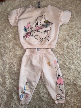 Disney Light Pink Winnie the Pooh Floral Loungewear Set